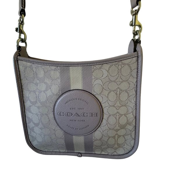 Coach Signature Dempsey Soft Lilac Crossbody Purse Handbag - Picture 4 of 16